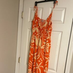 Patrons of Peace Orange Floral Maxi Dress